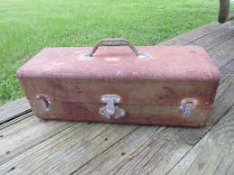 Metal Tackle Box Vintage Large 21x8 Rusty All With Lift Out ...