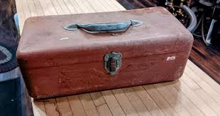 Vintage Red Metal Toolbox W/ Winged Emblem & Tray – Rustic ...