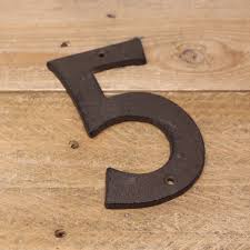 Vintage Cast Iron House Number "5" - Etsy