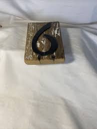 Rustic Reclaimed Wood House Number with Black Aluminum ...