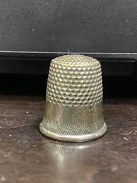 Vintage Silver Tone Metal Thimble Marked 10 | eBay