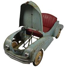 Vintage Metal Pedal Car with Open Hood at 1stDibs | metal ...