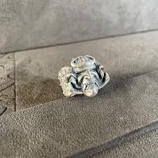 Sterling Silver Samurai Mask Ring, Japanese Biomechanical ...