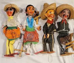 Vintage 12 Marionette String Handmade Puppets | eBay