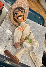 Vintage Mexican Marionette Puppet With Gun Bandit Mexico ...