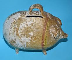 Sold at Auction: Mexican Folk Art Pottery Pig Piggy Bank
