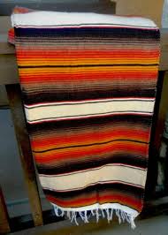 Mexican Serape Blanket Brown Orange Rust And Taupe with white fringe | eBay