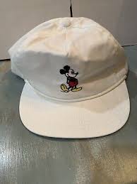 Vintage Mickey Mouse Hat Made in USA White Rope Baseball Cap Character Fashions | eBay