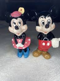 Vintage Walt Disney Productions Japan, Ceramic Mickey and Minnie Mouse (P76) | eBay