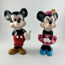 Mickey Mouse Minnie Mouse Statues Japan Set Of 2 Ceramic VTG Walt Disney Prod | eBay