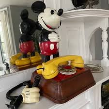 Sale-authentic Vintage Mickey Mouse Rotary Dial Telephone-1980's Walt Disney Phone, Broken Arm - Etsy