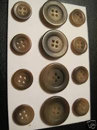 DESIGNER SUIT BUTTON SET 4h 24/36 Coat Horn Effect Brown ...