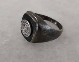 Vintage University of North Dakota Class Ring. Aged Tarnish Silver Toned Ring Size 10 - EE147 - Etsy