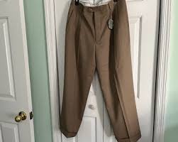 Zanella NWT Dress Pants Size 36 In Solid Brown Wool Stretch ...