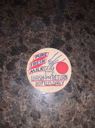 Vtg Pure Fresh Milk Cap Wash & Return Bottles Daily | eBay
