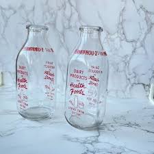 Vintage Milk Bottles, Houston, TX- Set of 2- Sturdy, Display Great! | eBay