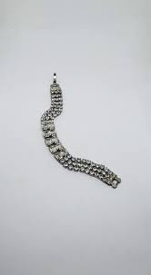 Weiss Signed Vintage Rhinestone Bracelet Set in Rhodium ...