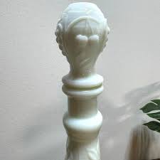 Vintage Milk Glass Decanter With Stopper Grapes and Cherries ...