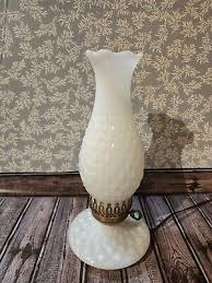 Vintage White Milk Glass Hobnail Lamp With Turn Key S | eBay