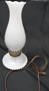 Sold at Auction: Vintage White Milk Glass Hobnail Chimney ...