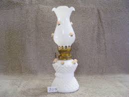 304) WHITE MILK GLASS DIAMOND DESIGN WITH ...