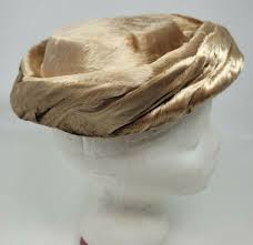 Vintage Union Made USA Faux Fur Pill Box Hat Shimmery Taupe ...