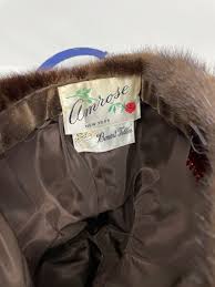 Mink Fur Hat Dark Brown Amrose New York 21 1/2" Cool Shape ...