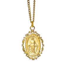 Etched Border Miraculous Pendant – Catholic Home and ...