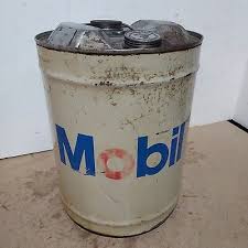 Vintage 5 Gallon Mobil Oil Can transmission fluid hydraulic ...