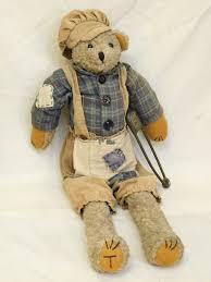 Vintage Street Peddler Teddy Bear Doll Selling Pins Country Primitive Folk Art | eBay
