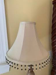Lamp Shade Silk with lining. Light Cream with 1 1/2 inch ...