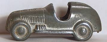 VINT 1920 CRACKER JACK METAL RACE CAR SILVER OPEN SEAT ...