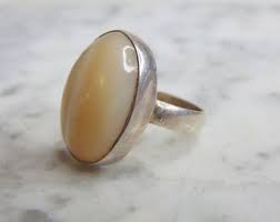 Womens Vintage Estate Sterling Silver Chalcedony Stone Ring 6.3g E4802 - Etsy