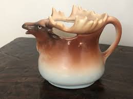 Vintage Austria Deer Stag Moose Elk Creamer Pitcher Ceramic Pottery | eBay
