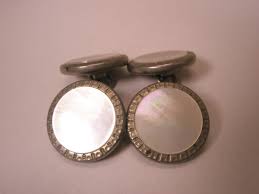 Round White Mother of Pearl Quality Double Sided Vintage ...