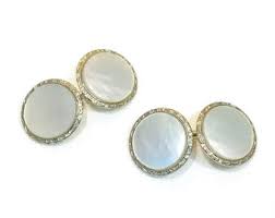 Nice Vintage 10K Gold, Textured Silver Mother of Pearl Cuff ...