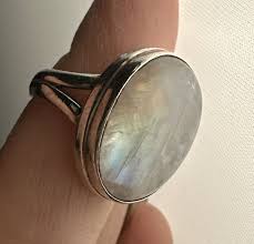 Vintage Size 5 Moonstone Ring Marked 925 | eBay