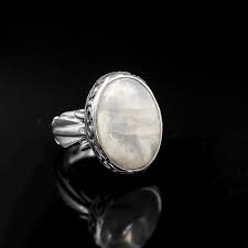 Rainbow Moonstone Sterling Silver Ring: Boho Healing Crystal ...