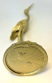 Gold Standing Crane Figurine Ring Holder 7” | eBay