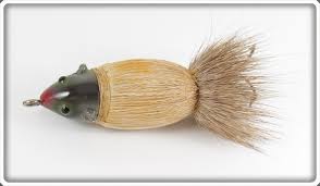 Vintage Paw Paw Grey Natural Hair Mouse Lure For Sale | Tough Lures