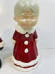 Vtg Ceramic Mold 1979 Santa & Mrs. Claus Kissing Figurines ...