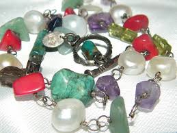 Vintage Signed 925 Sterling Silver Pearl Gemstone Bead ...