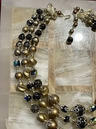 Vintage Layered 3 Stran Bead Necklace - Made In Japan | eBay