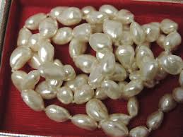Vintage Baroque White Faux Pearl Knotted bead strand 32 ...
