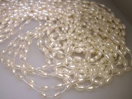 beautiful vintage 1960's 22 strand creamy white faux pearl ...