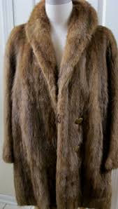 Antique/Vintage Genuine Brown Beaver Fur Women Coat size L ...