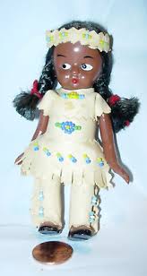 Vintage Native American Indian Girl Doll buckskin beads ...