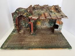 Christmas Nativity Stable Creche Western Germany Vintage Religious Medium 19 in | eBay