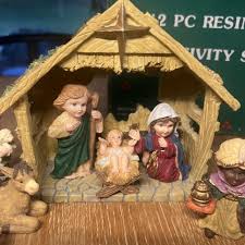 Vintage 12 Pc Resin Kid Nativity Set Children | Mercari