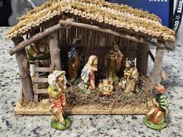 Vintage 8 Pc Nativity Holiday Set ~ Woodstable | eBay